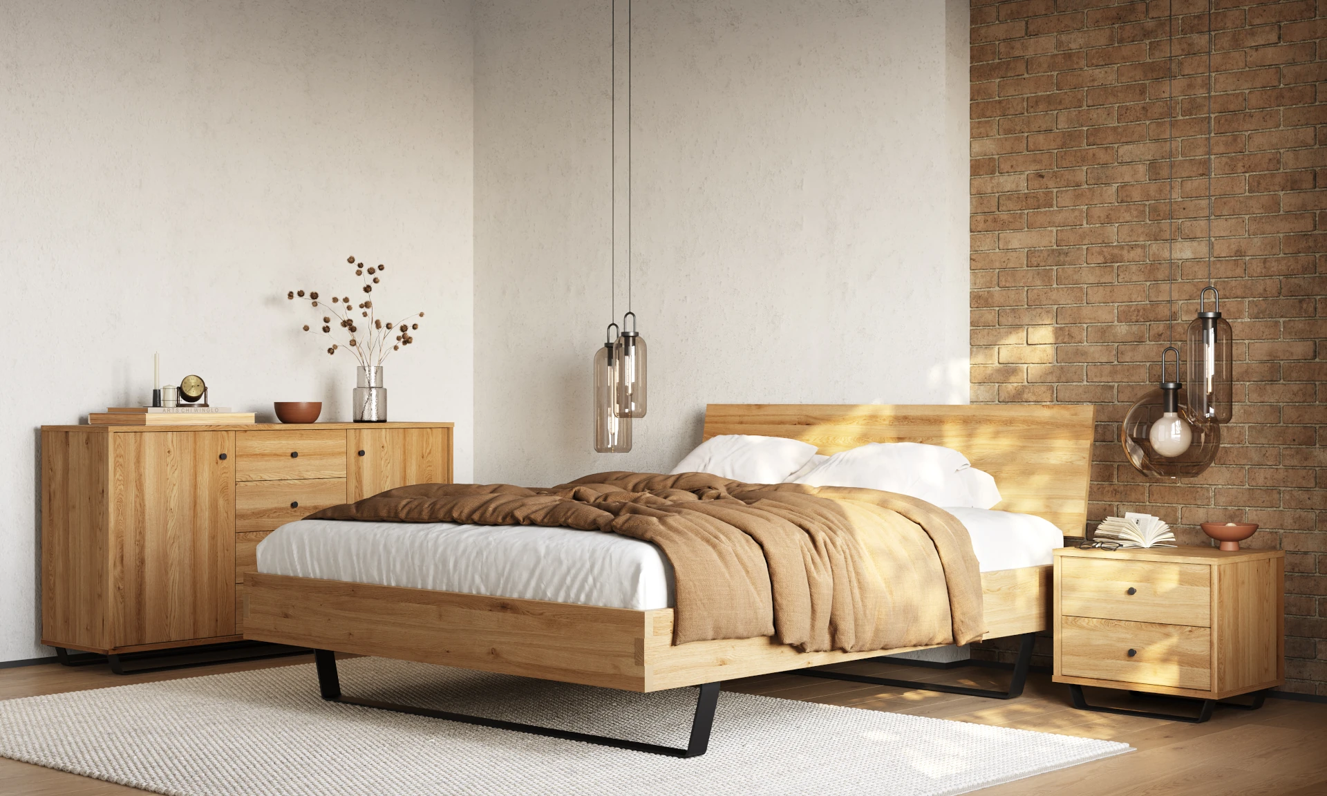 Eiche und Stahl Möbel Design modern